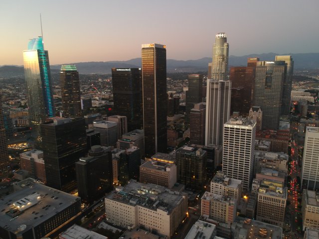 Aerial View of Downtown Los Angeles