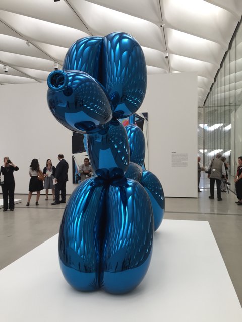 Blue Balloon Sculpture in The Broad Museum