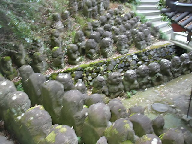 Stone Statues in a Serene Garden