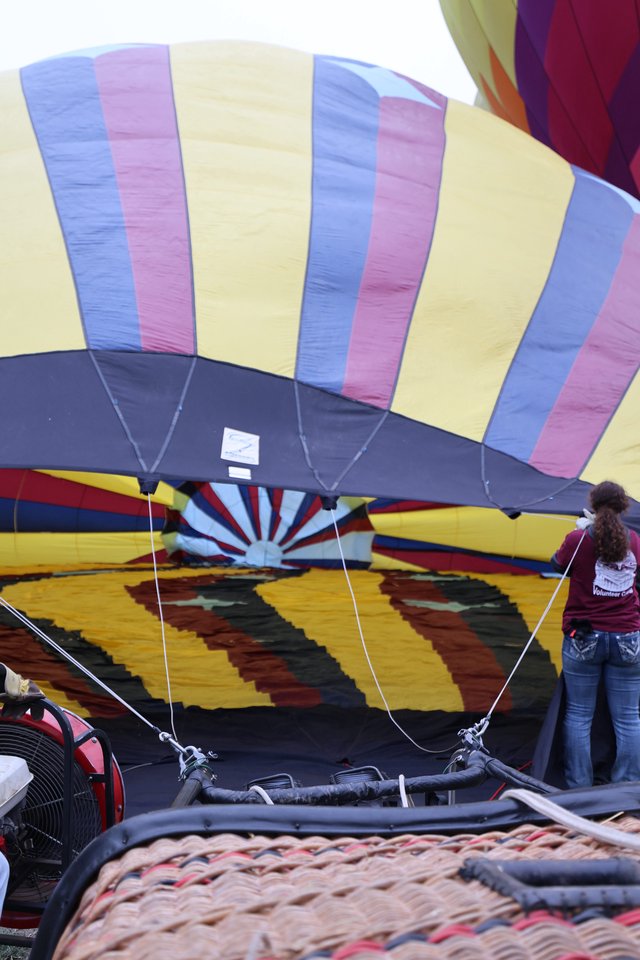 Inside the Envelope: Hot Air Balloon Inflation at Dawn