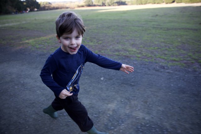 Joyful Sprint Through Nature