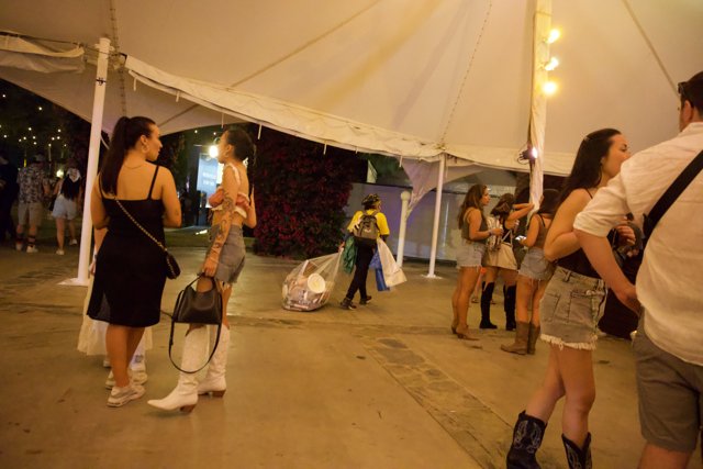 Capturing Moments: Nighttime Gatherings at Coachella 2024