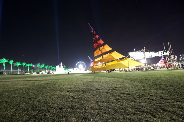 Colorful Tent Illumination at Coachella