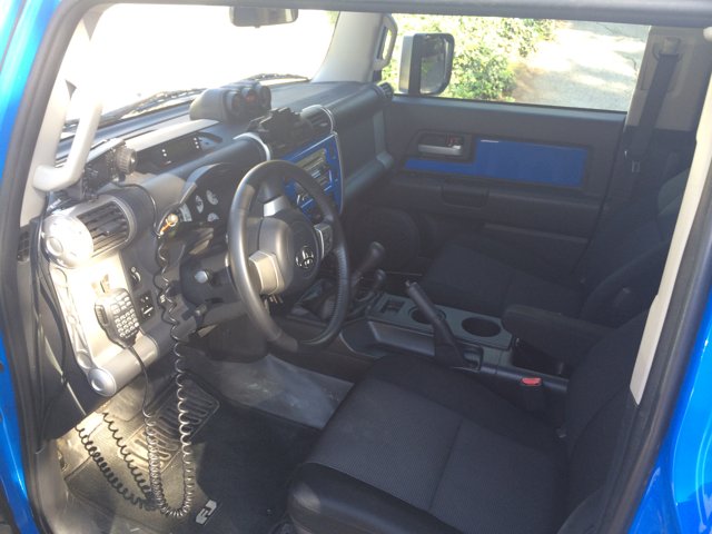 Inside the Blue Jeep