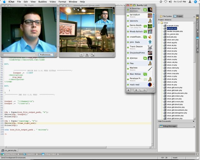 Virtual Meeting with a Glasses-wearing Man