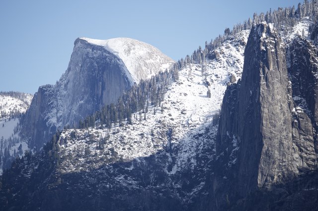 Half Dome in Winter Snow, Yosemite National Park