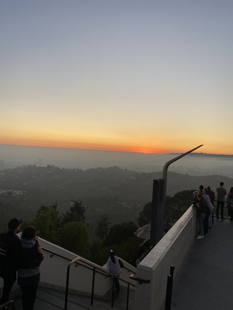 Sunset gathering at the Griffith Observatory