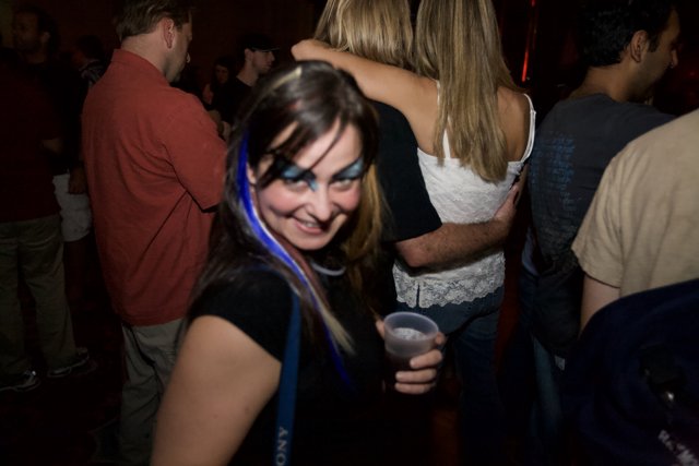 Blue-Haired Babe in the Club