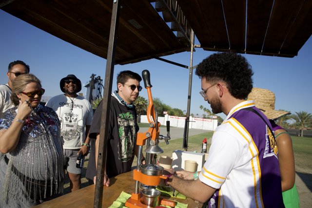 Sunny Vibes at Coachella 2024: Fresh Juices and Cool Conversations