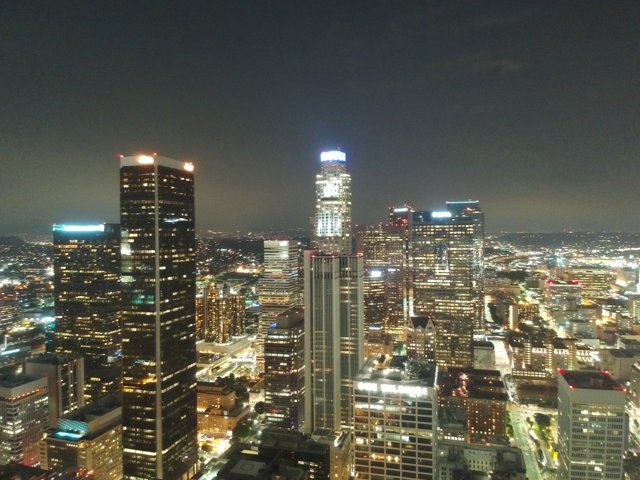 Sparkling city lights in LA