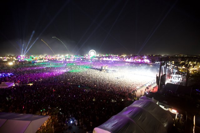 Electric Nights: The Crowd at Coachella Music Festival
