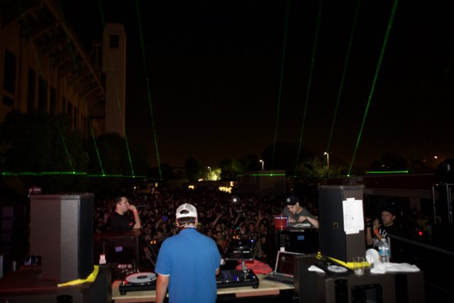Laser lights ignite the night sky at EDC concert