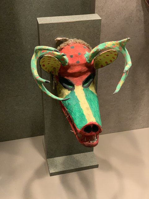Horned Mask on Exhibit