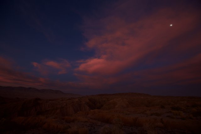 Moonrise over the Anza Borrego Desert