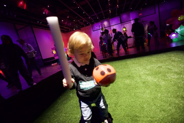 Child Playing at Baby Rave Interactive Art Installation