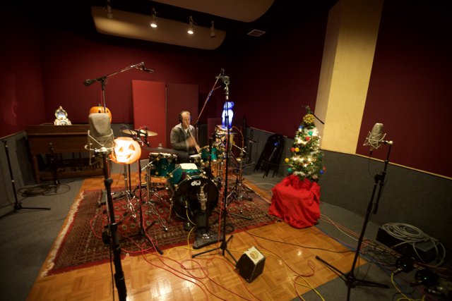 Rocking Around the Christmas Tree in the Studio