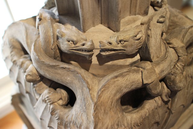 Dragon Wooden Sculpture in The Huntington Museum