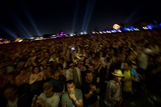 Electric Night: A Music Festival Crowd
