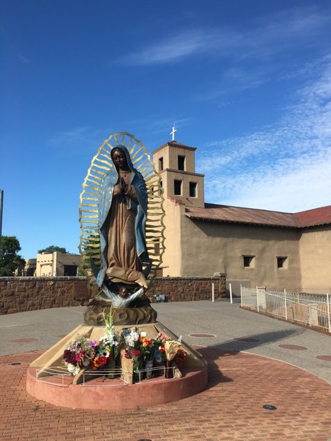 Statue of the Virgin Mary at a Church in Santa Fe