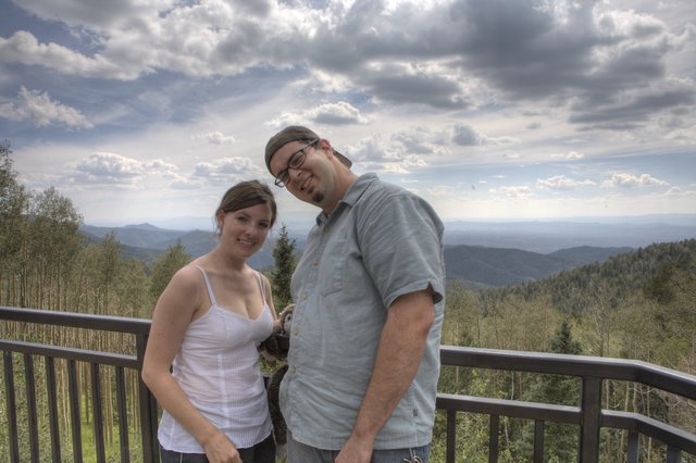 Couple at Santa Fe Ski Basin Overlook, New Mexico