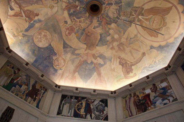 Magnificent Ceiling Painting in a Place of Worship
