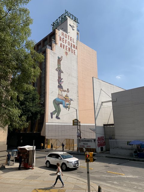Vibrant Mural Adorns City Building
