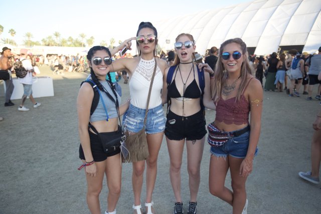 Four Fashion-Forward Females at Coachella