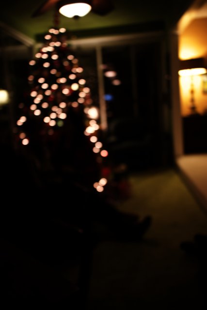 Blurred Festive Living Room