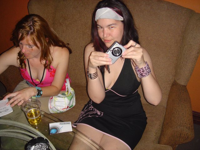 Two Women Socializing at a Lounge Bar, 2004