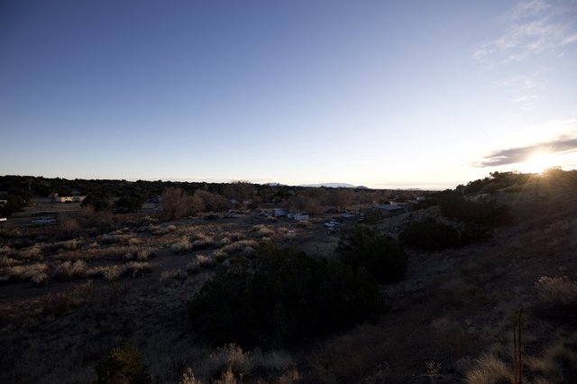 Desert Landscape at Sunset Near Santa Fe