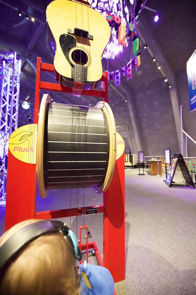Giant Interactive Guitar Display at Music Museum