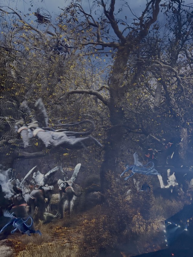 Medieval Fantasy Battle Scene Under Ancient Tree