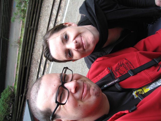 Dave and Penelope Selfie Near Train Tracks San Francisco