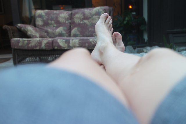 Blurry Legs on Couch