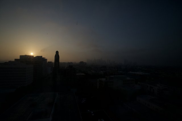 Rising Sun over the LA Skyline