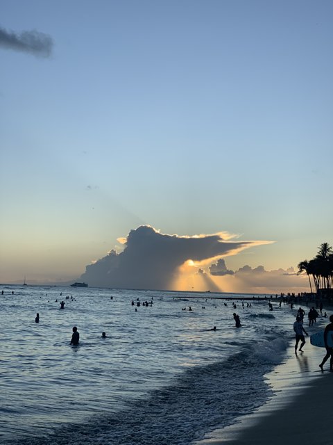 Sunset at Royal-Moana Beach