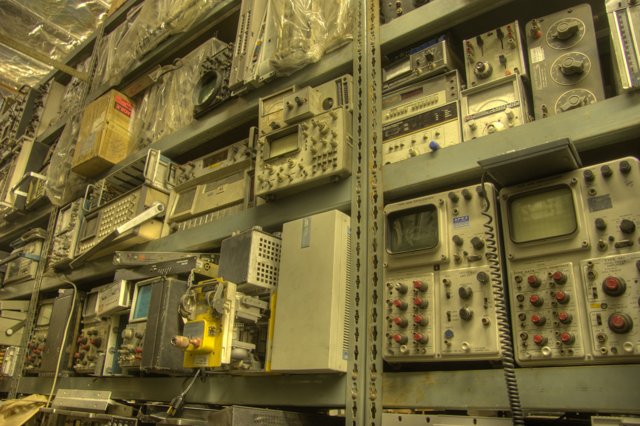 Electronics and Machines in an Architectural Warehouse