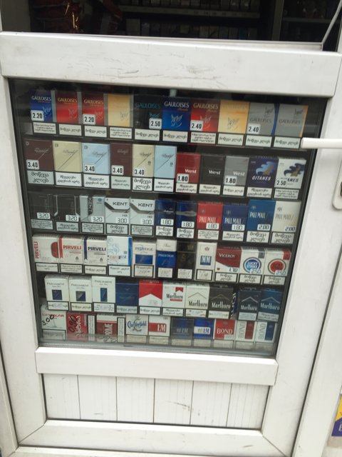 A Variety of Cigarettes on Display