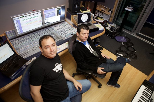 Recording Session at the Crystal Method Studio