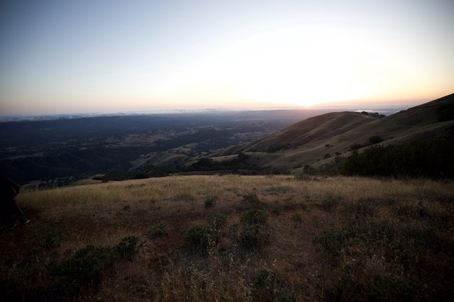 Golden Hour Descent Over Bay Area Valley