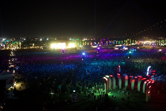 A Sea of Lights: The Nighttime Festivities at Coachella