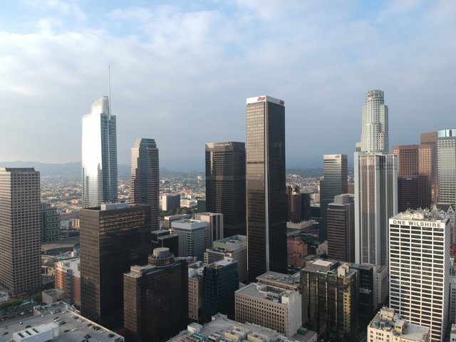 Aerial View of Los Angeles Skyline