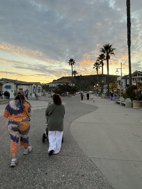Strolling Through Sunset Splendor