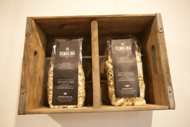 Pasta Boxes in Wooden Crate