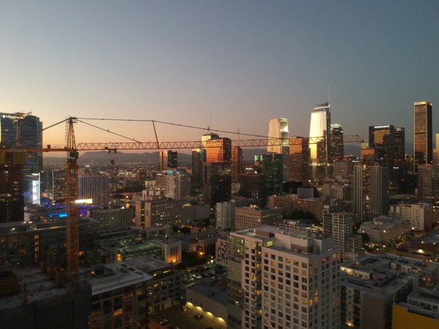Twilight View of the Vibrant LA Metropolis