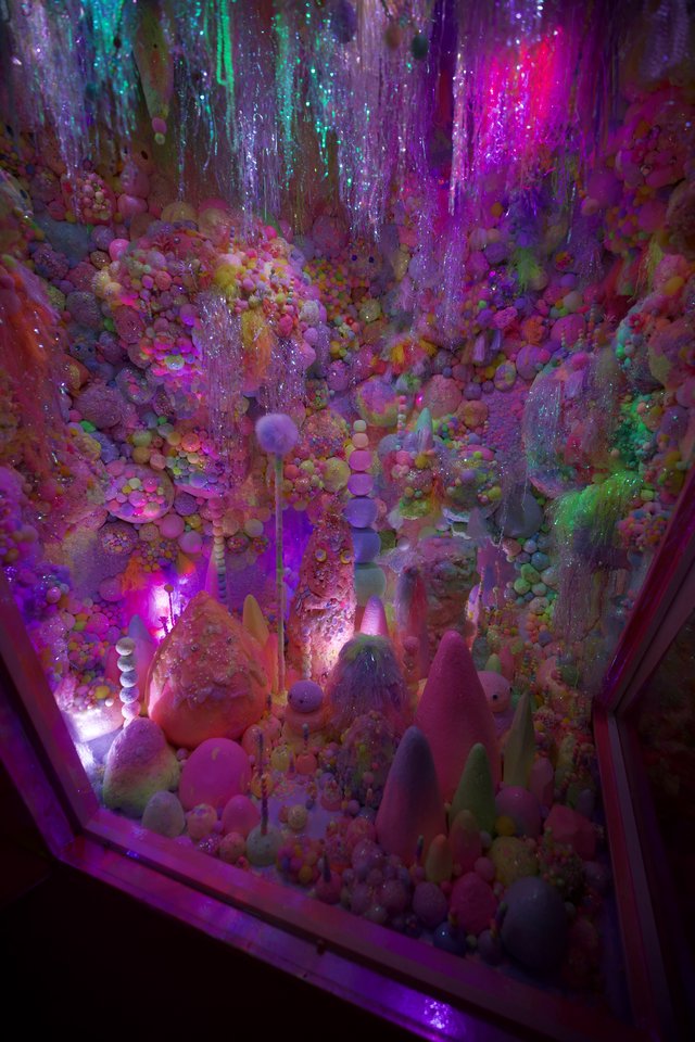 Crystalline Wonderland: Psychedelic Cave Installation Art
