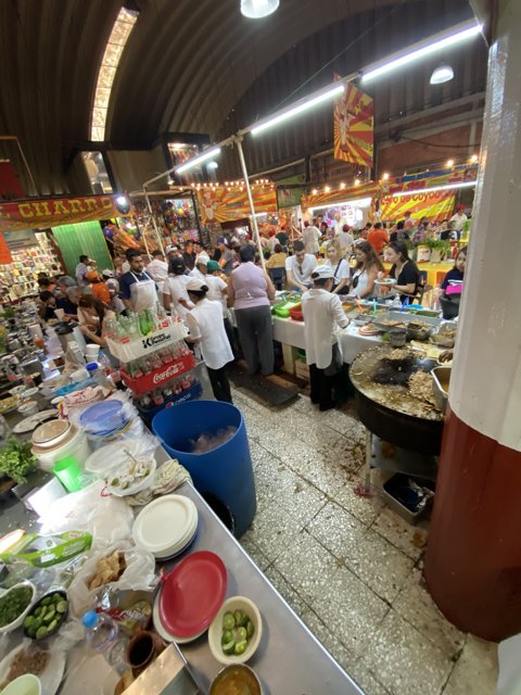 Bustling Market Scene