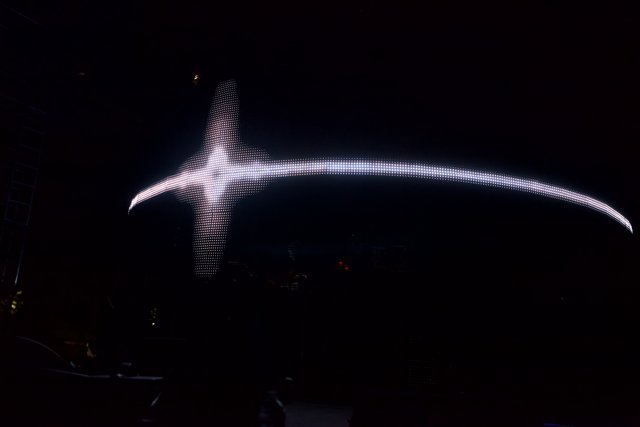 Illuminated Cross at Coachella