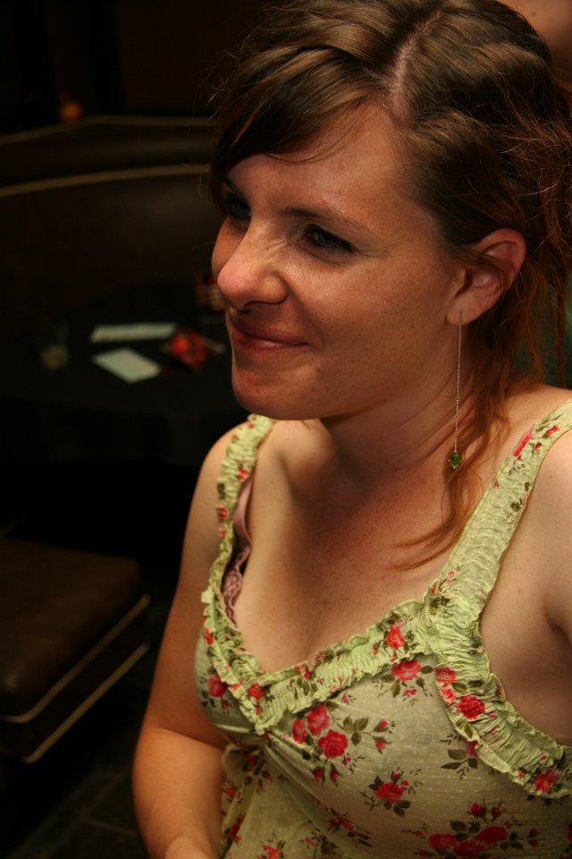 Penelope's Warm Smile in Floral Summer Dress