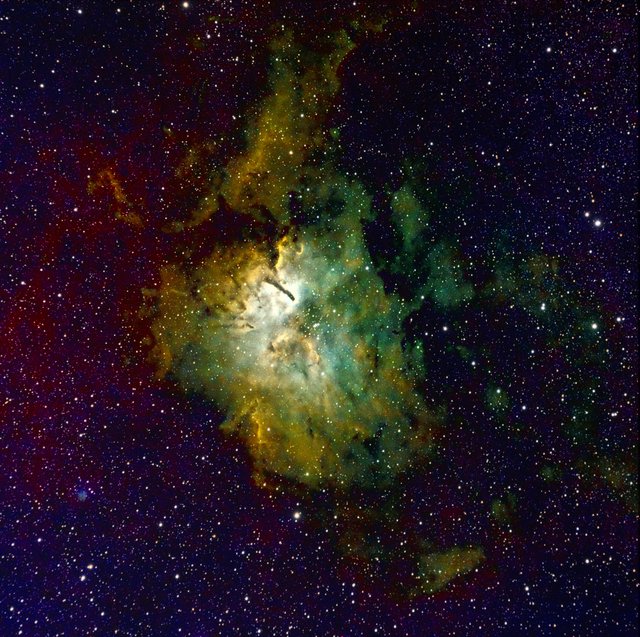 NGC 6823 Open Cluster and Nebula in SHO Palette